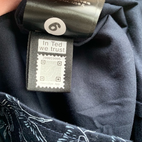 Ted Baker Twinkel Bird Print Shirt Navy - Picture 9 of 12